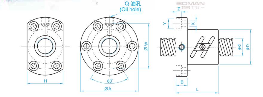 TBI SFT03205-5 tbi滚珠丝杆螺母规格
